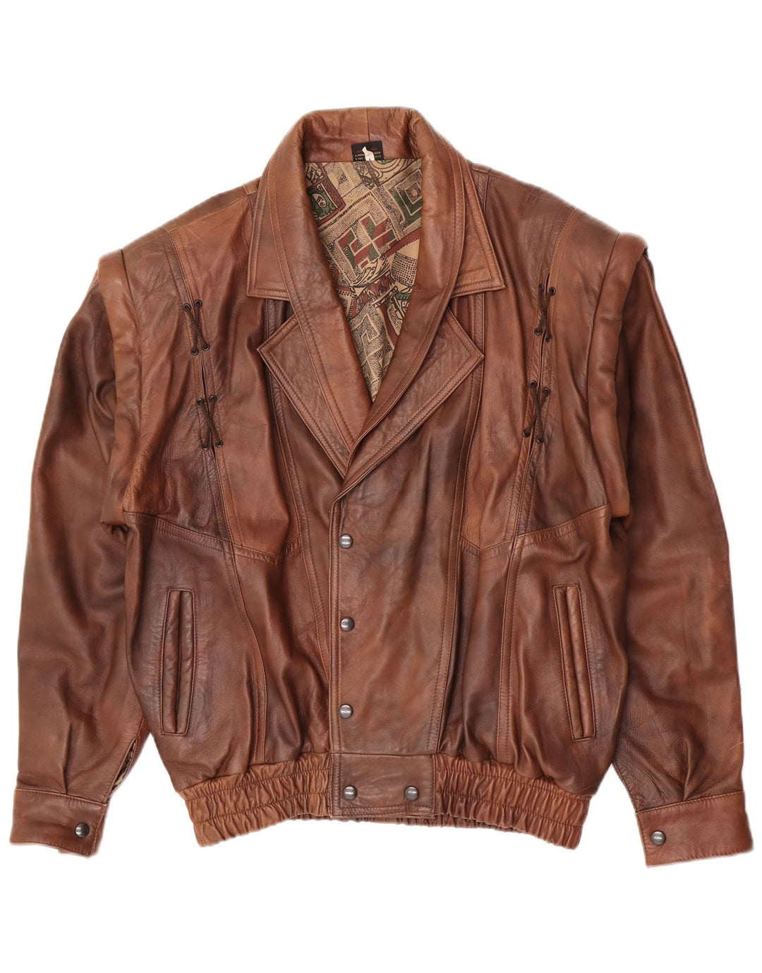 Vintage chaqueta de cuero para hombre Reino Unido 40 cuero marrón grande
