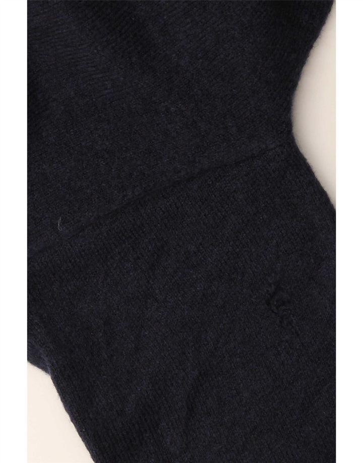 Zara Mujer Oversize Roll Neck Jumper Sweater UK 10 Small Azul Marino