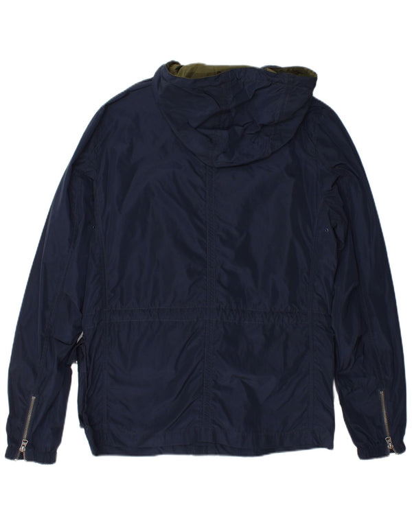 Wrangler Chaqueta utilitaria con capucha para hombre UK 36 Small Poliéster azul marino