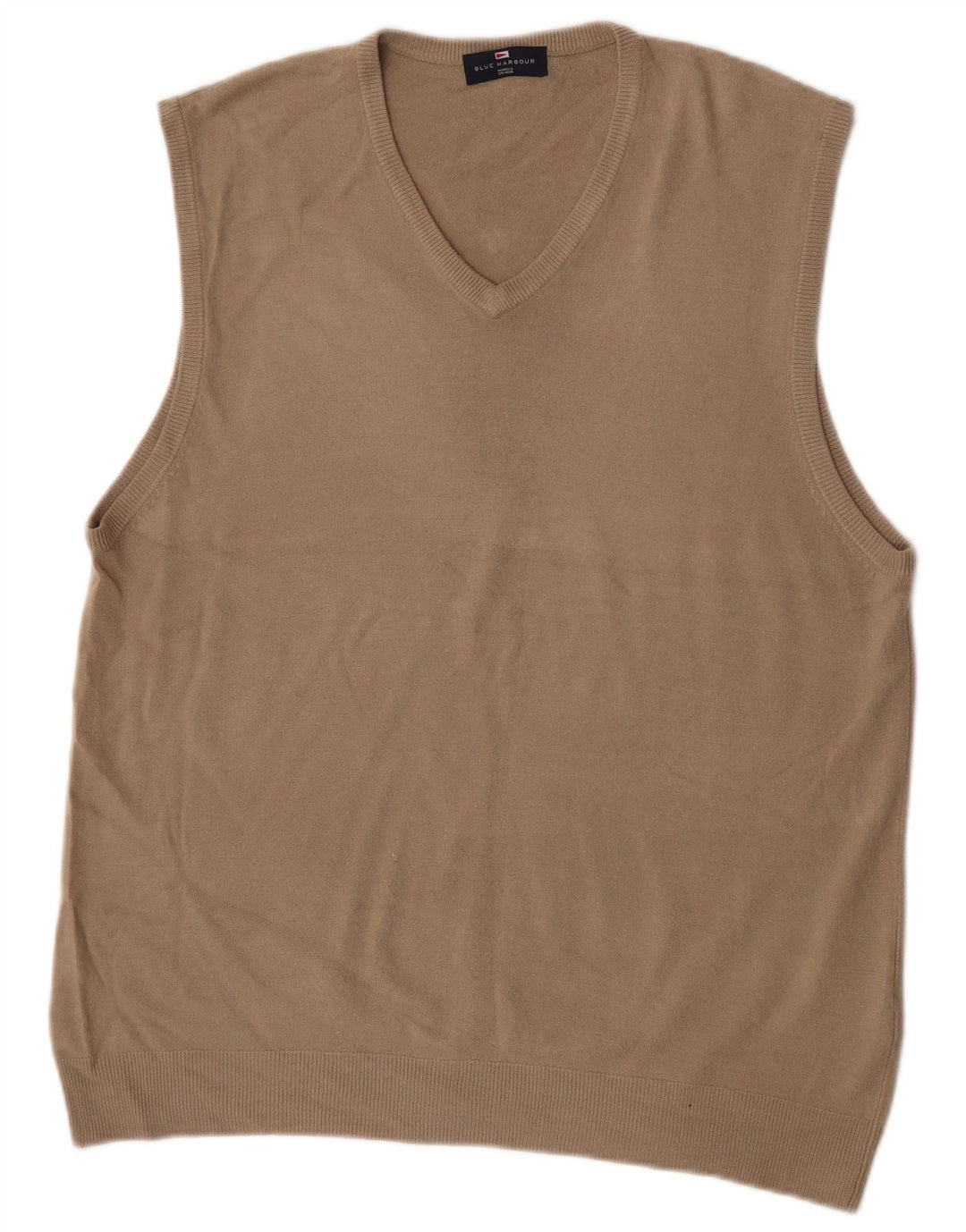 Marks & Spencer Camiseta sin mangas para hombre Blue Harbor Vest XL Acrílico beige