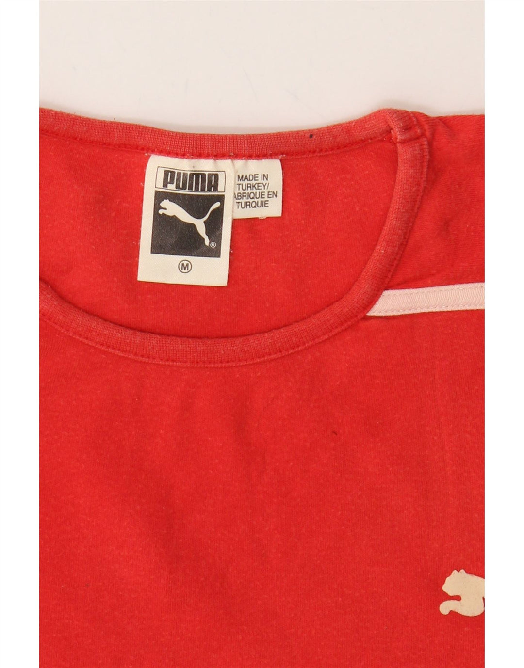 PUMA Womens T-Shirt Top UK 12 Medium Red Vintage Puma and Second-Hand Puma from Messina Hembry 