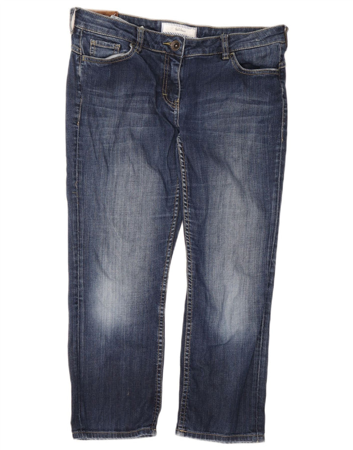 Vaqueros recortados para mujer Fat Face UK 12 Medium W34 L23 Algodón azul