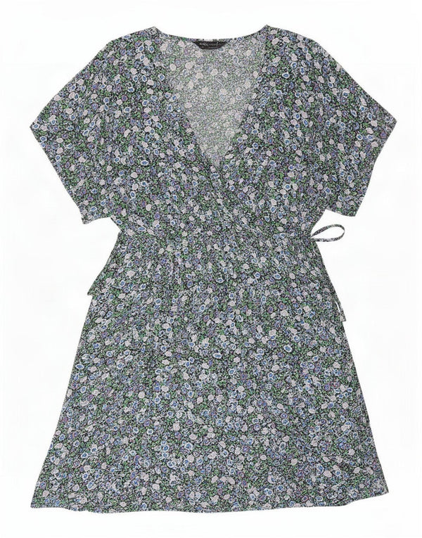 Marks & Spencer Vestido acampanado para mujer UK 46 Grande Multicolor Floral