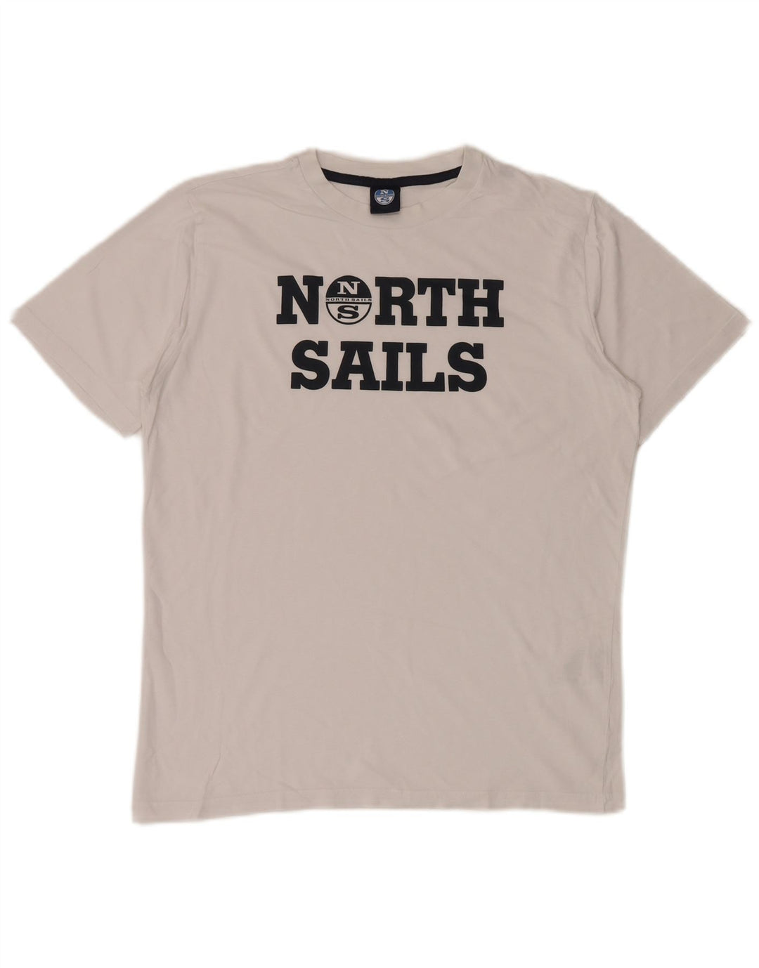 North Sails - Camiseta gráfica para hombre, talla pequeña, algodón blanco