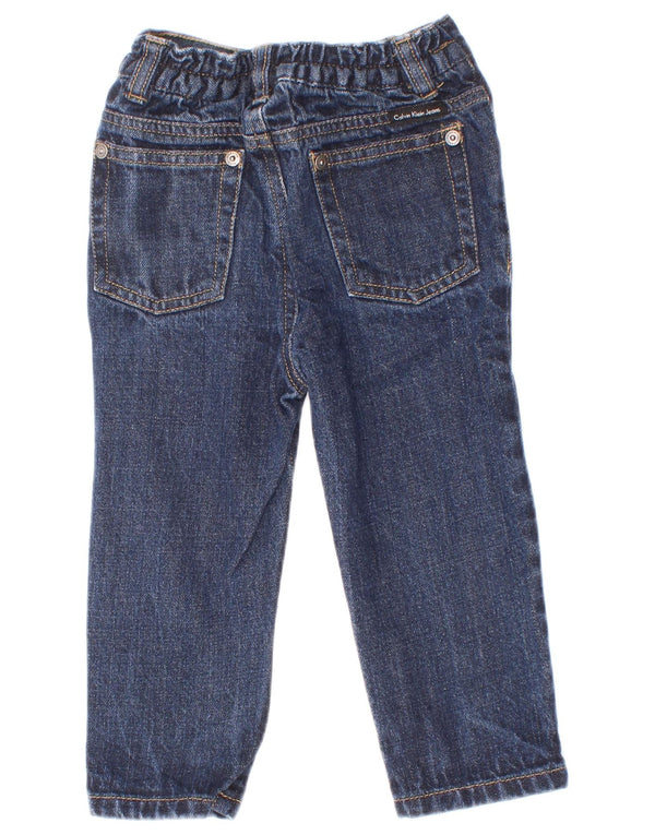 Calvin Klein Jeans rectos para bebés de 18 a 24 meses W20 L12 Azul