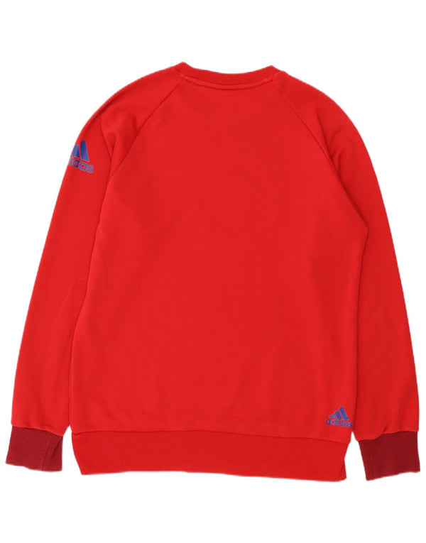 Adidas - Sudadera con gráfico de Francia para hombre, talla 44/46, algodón rojo grande