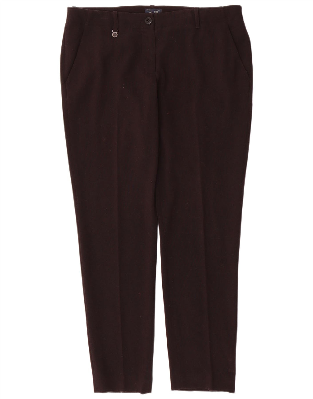 Armani Pantalón chino ajustado para mujer IT 48 XL W34 L31 Poliéster negro