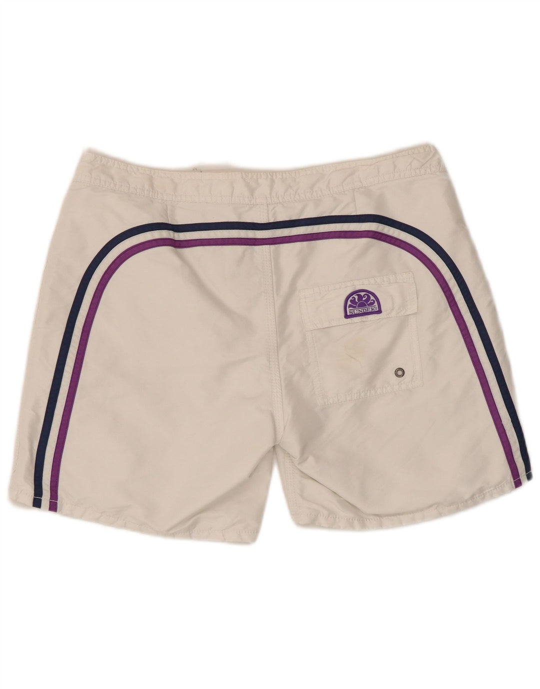 Sundek Bañador Corto Hombre Grande Poliéster Blanco