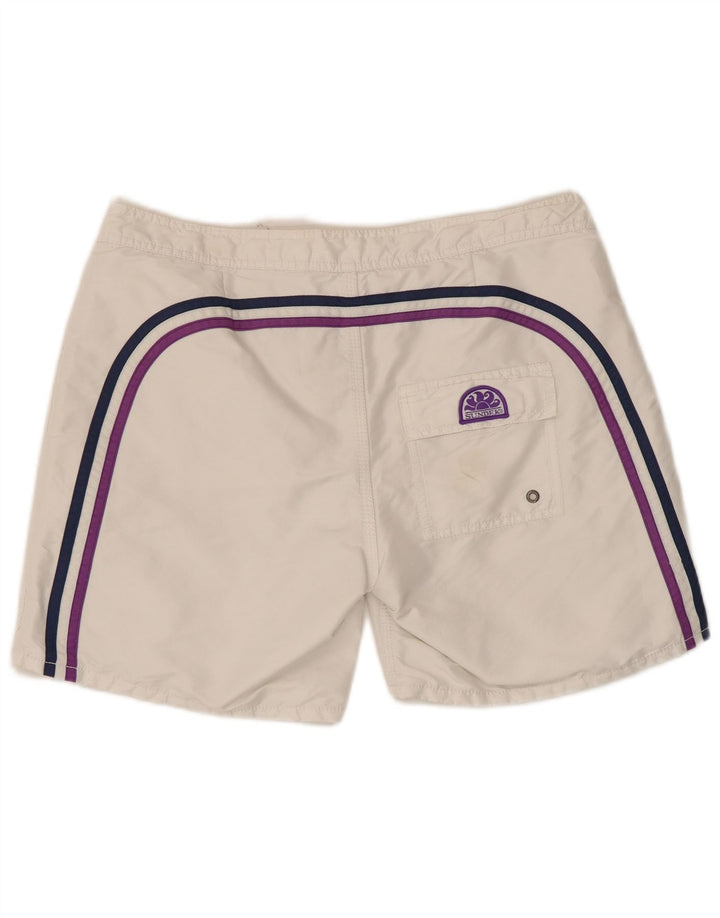 Sundek Bañador Corto Hombre Grande Poliéster Blanco