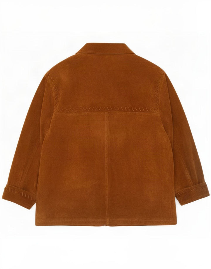 Conbipel Chaqueta de ante extragrande para mujer IT 46 Cuero marrón grande