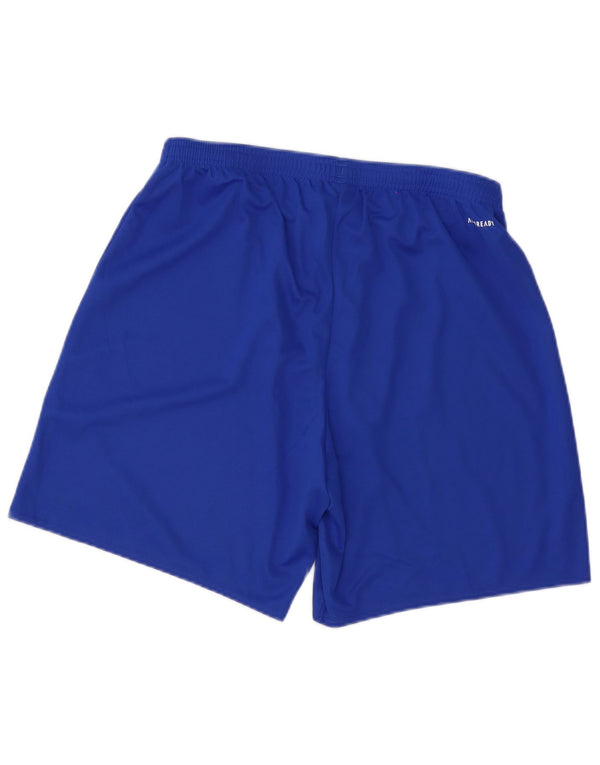 Adidas - Pantalones cortos deportivos para hombre, poliéster azul grande