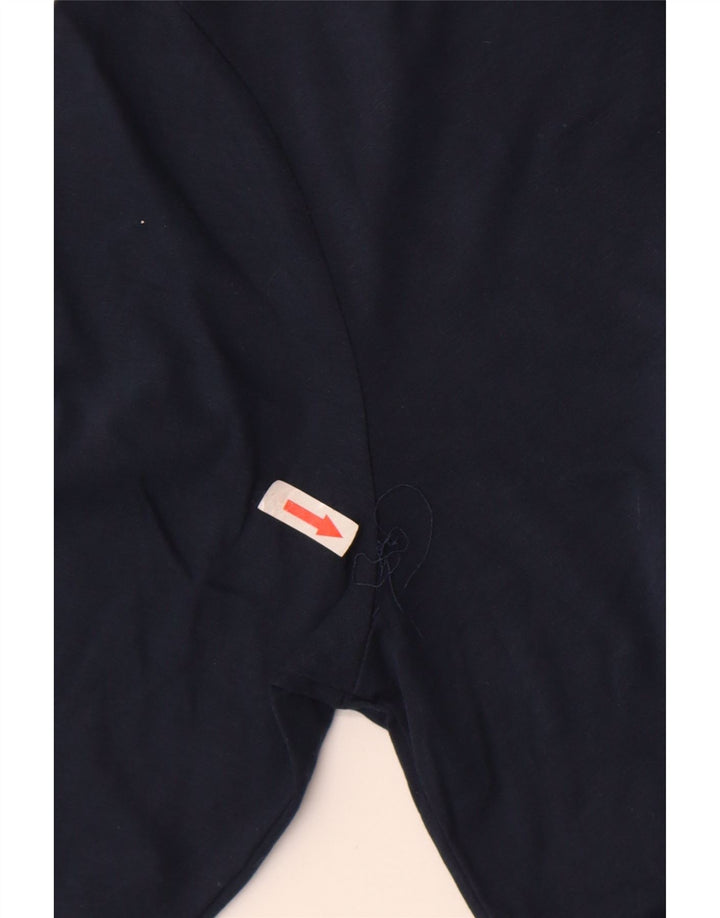 All Saints Hombre Top Manga Larga Pequeño Algodón Azul Marino