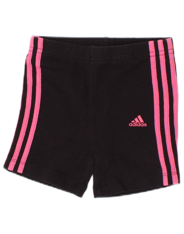 Adidas Pantalones cortos deportivos para bebé niña 12-18 meses Algodón negro