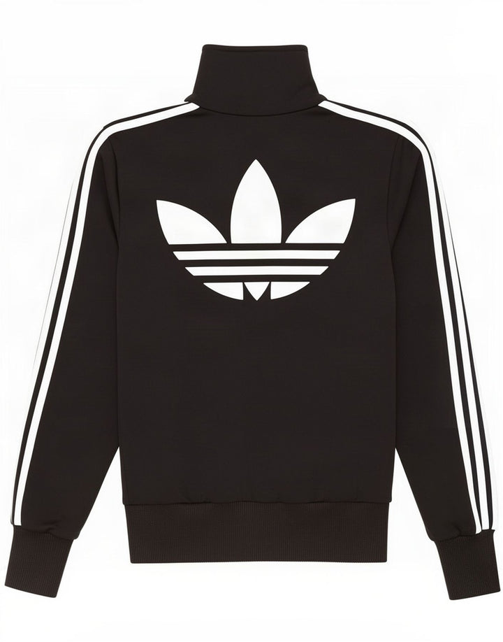 Adidas Mujer Gráfico Chándal Top Chaqueta IT 40 Pequeño Negro