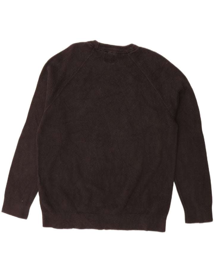 ZARA Hombre Jersey Cuello Redondo Algodón Marrón Medio