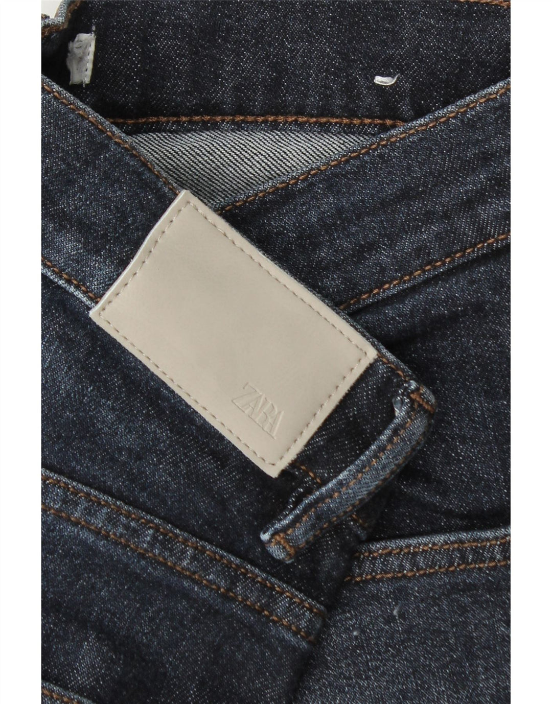 Zara Mujer Vaqueros Cropped W32 L24 Azul Marino