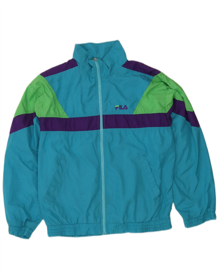 Fila Chaqueta de chándal holgada para hombre IT 50 Medium Blue Colourblock