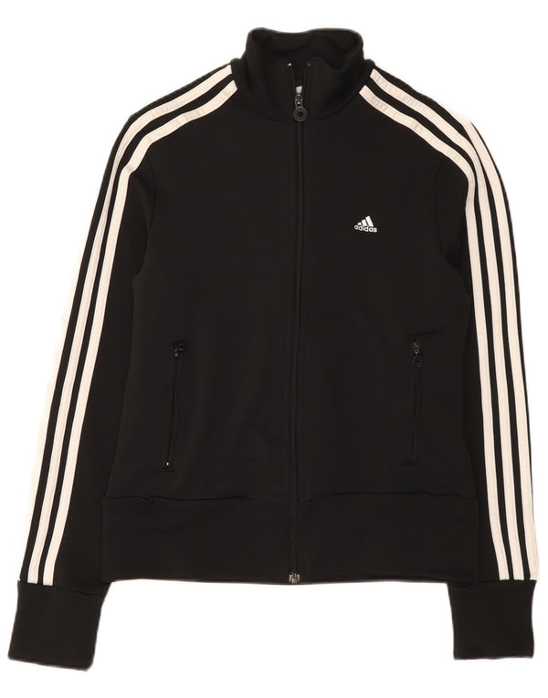 Adidas - Chaqueta de chándal para mujer, talla 40, talla mediana, poliéster negro