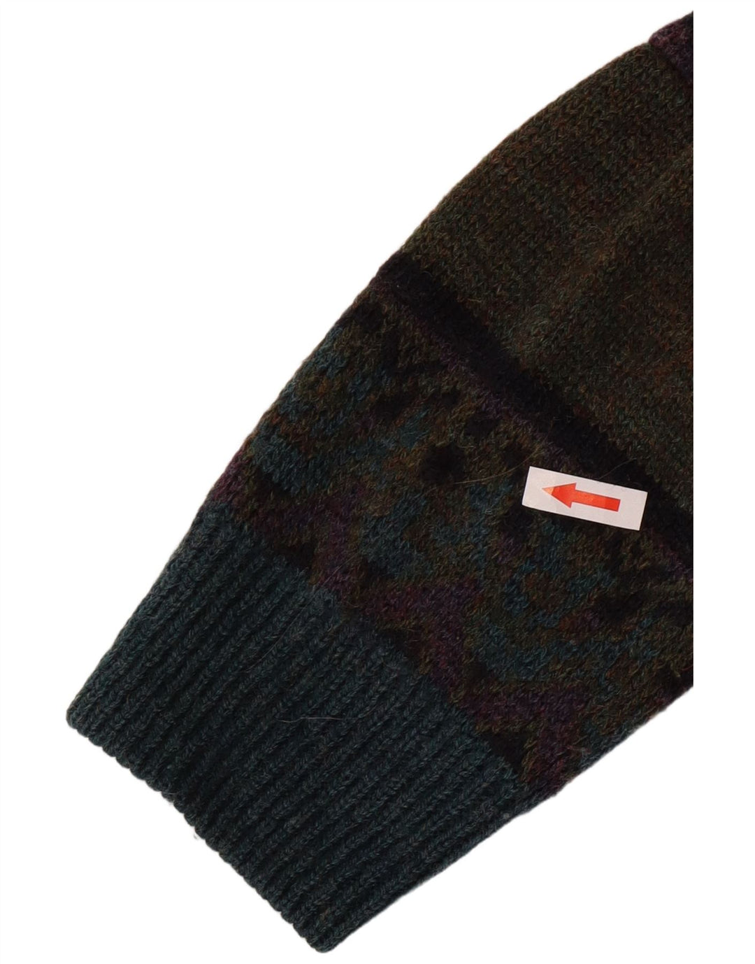St. Bernard - Jersey de cuello redondo para hombre, talla 38/40, color verde medio, retro