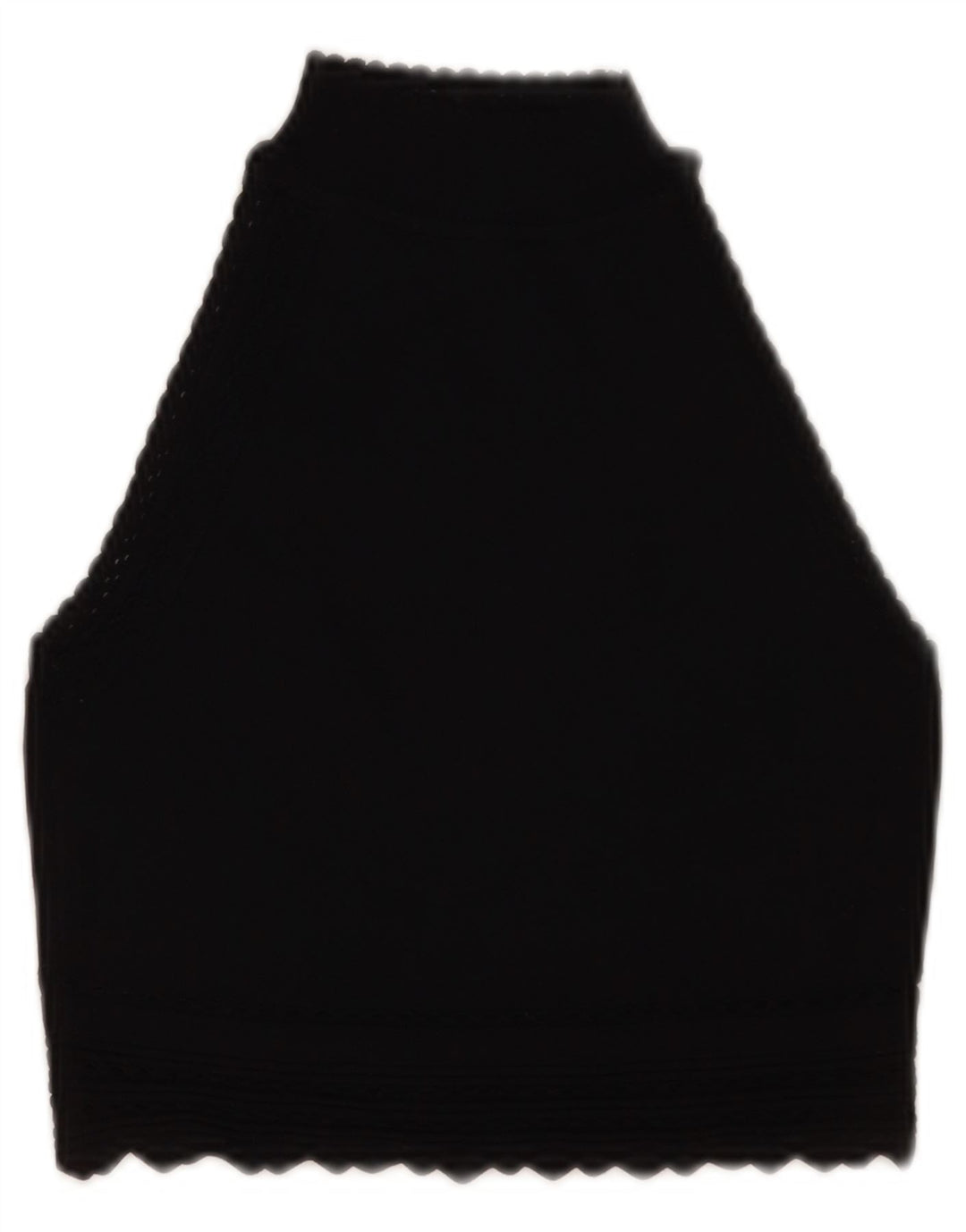 Zara Mujer Crop Vest Tank Top UK 8 Small Negro