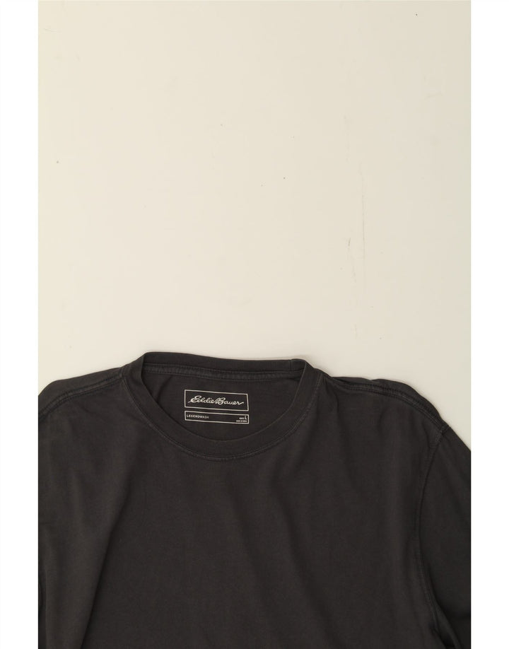 EDDIE BAUER Mens T-Shirt Top Large Grey Cotton Vintage Eddie Bauer and Second-Hand Eddie Bauer from Messina Hembry 