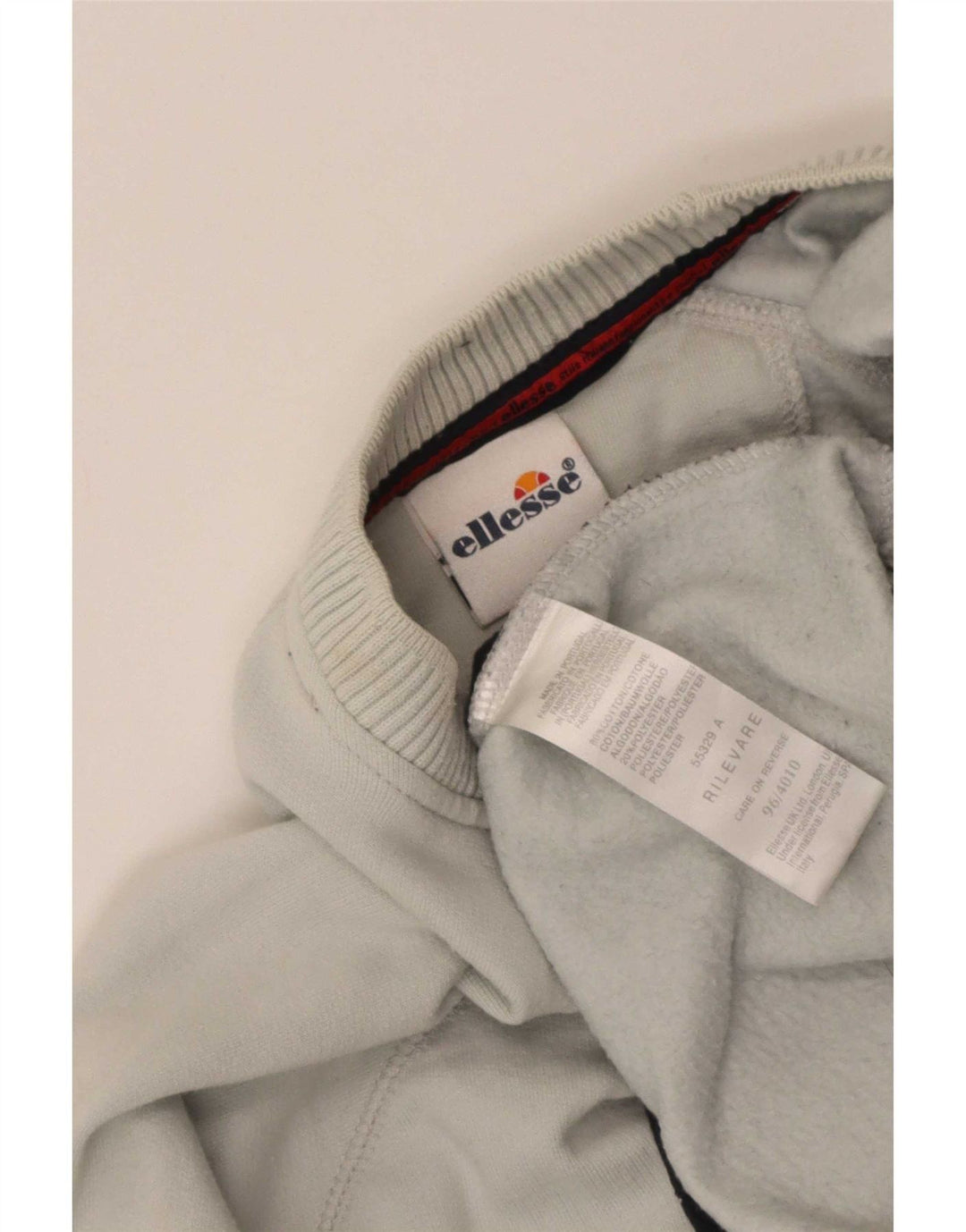 Ellesse Hombre Sudadera Jumper Algodón A Rayas Azul Medio