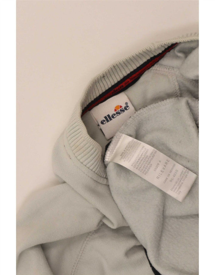 Ellesse Hombre Sudadera Jumper Algodón A Rayas Azul Medio