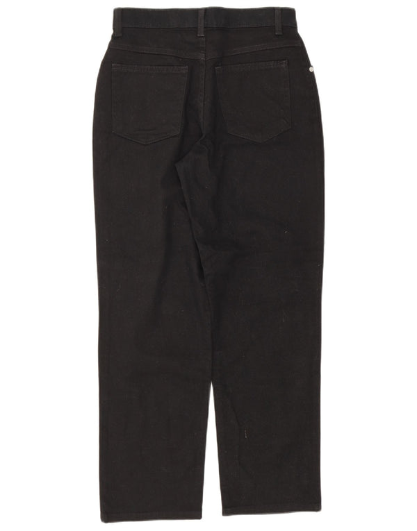 Marks & Spencer Vaqueros Rectos para Mujer UK 10 Small W26 L26 Algodón Negro