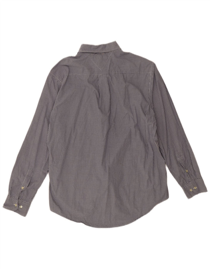 Tommy Hilfiger Camisa para hombre grande azul marino Gingham