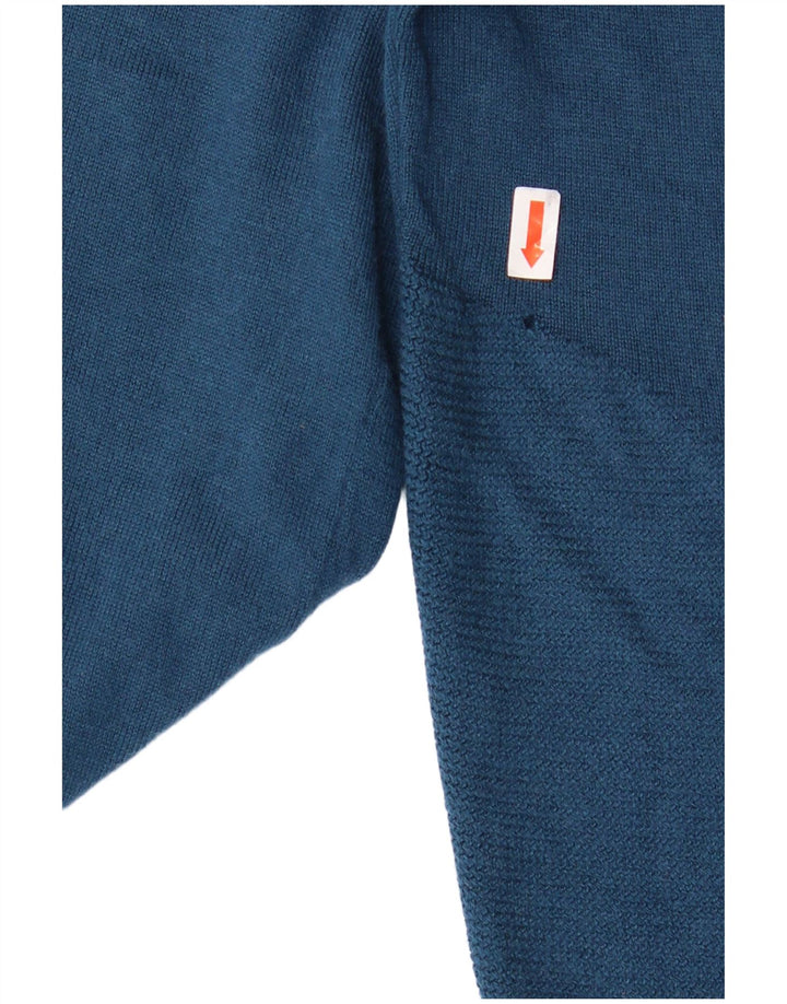 TED BAKER Mens Button Neck Jumper Sweater Size 4 Large Blue Wool