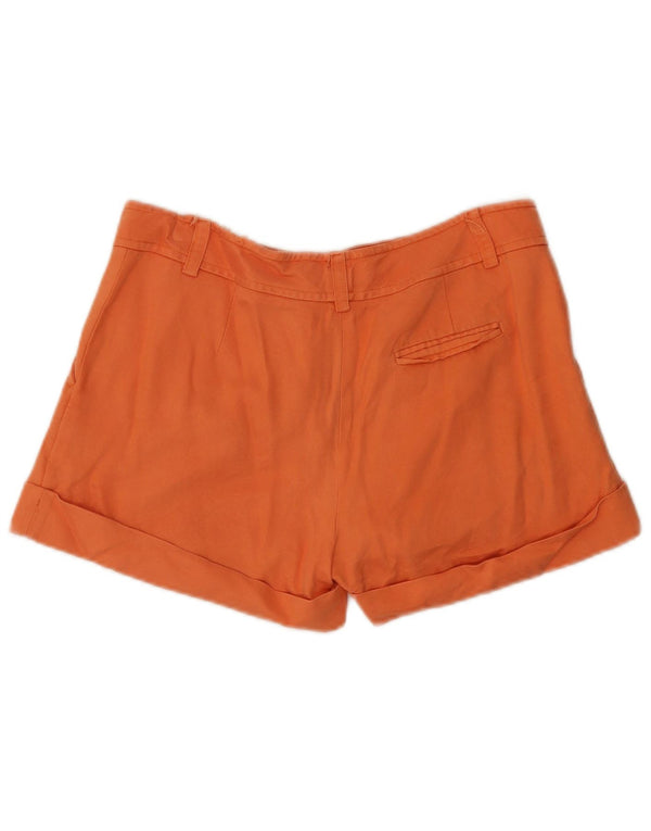 Blumarine Pantalones cortos chinos con pernera ancha para mujer IT 44 Medium W32 Naranja