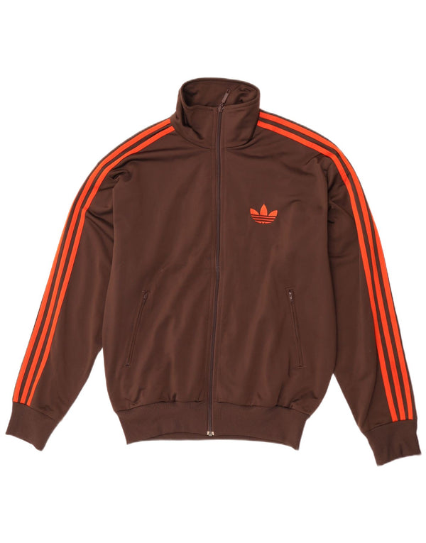 Adidas Hombre Chándal Top Chaqueta Marrón Medio Poliéster