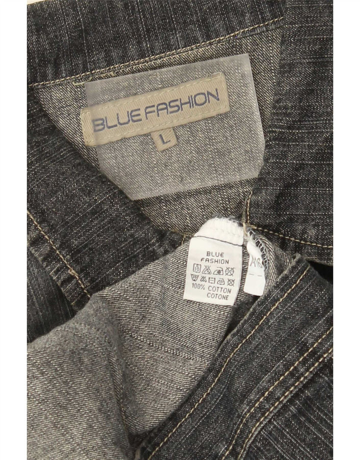 Vintage hombres chaqueta de mezclilla Reino Unido 40 algodón azul grande