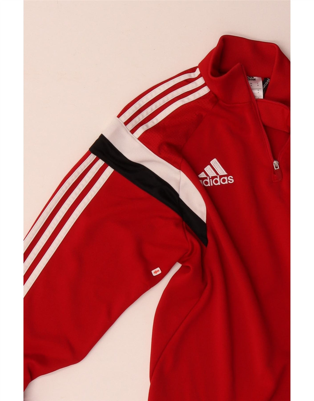 Adidas Hombre Climacool Jersey Chándal Top Medio Rojo Colorblock