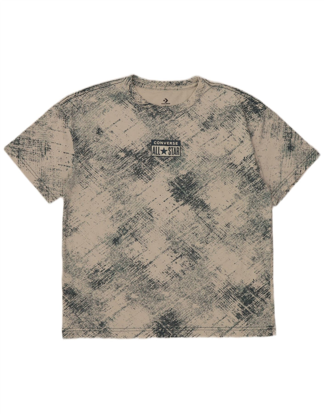 Converse Camiseta gráfica para niños 12-13 años Grande Cuadros Blanco Roto