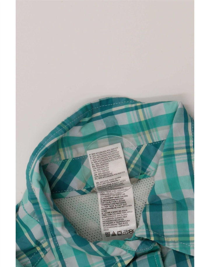 Camisa The North Face para mujer UK 10 Small Green Check Nylon