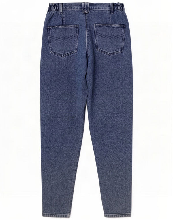 C&A Jeans cónicos de cintura alta para mujer UK 16 Large W30 L30 Algodón azul