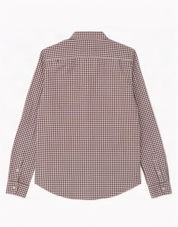 Jack Wills Camisa de corte clásico para hombre de algodón a cuadros en azul marino mediano