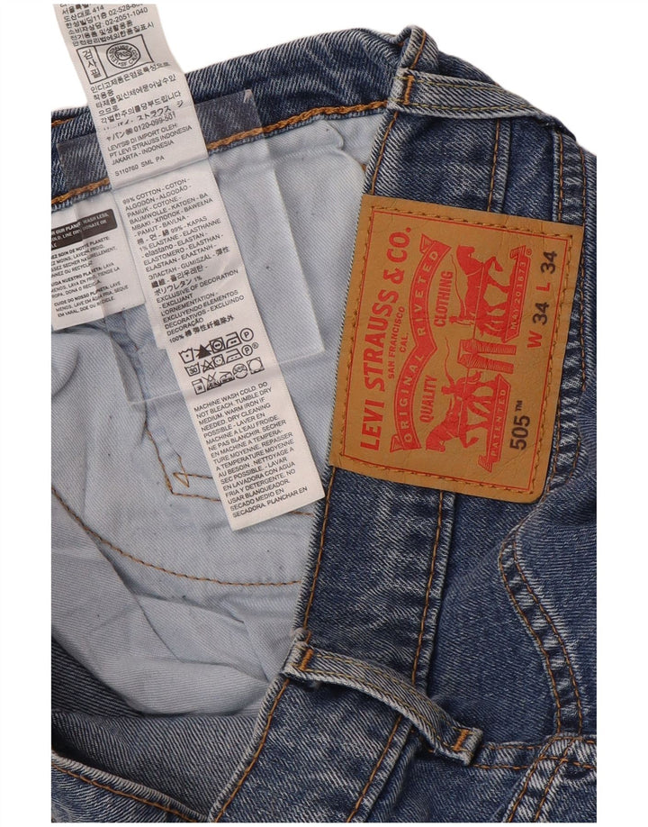 Levi's Vaqueros rectos 505 para hombre W34 L34 Algodón azul