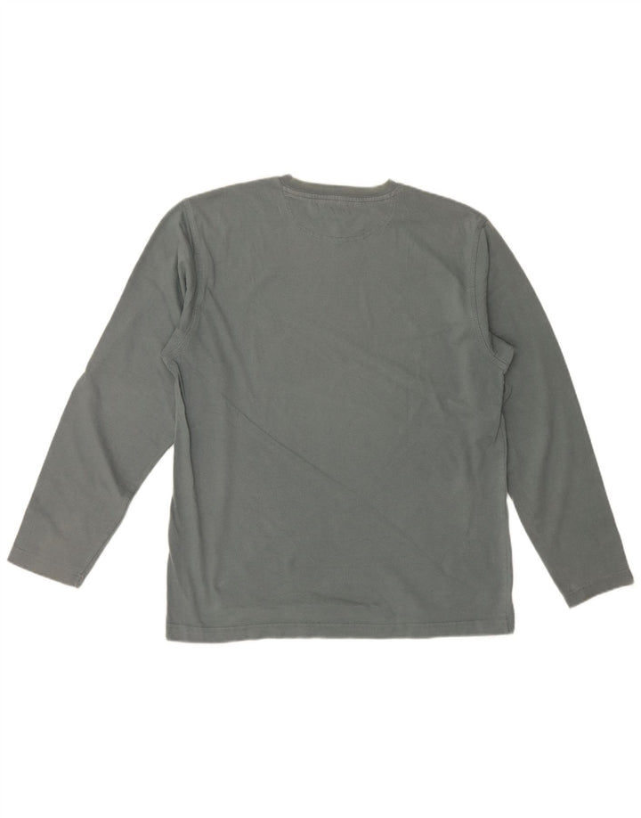 Champion Camiseta de manga larga para hombre de algodón gris grande