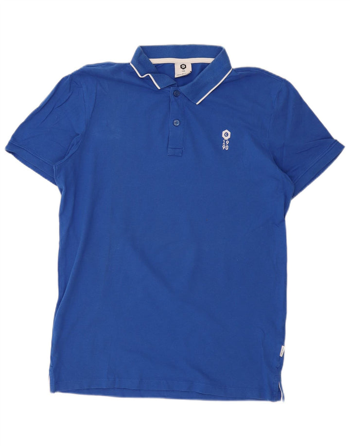 JACK & JONES Polo Core para hombre de algodón azul medio