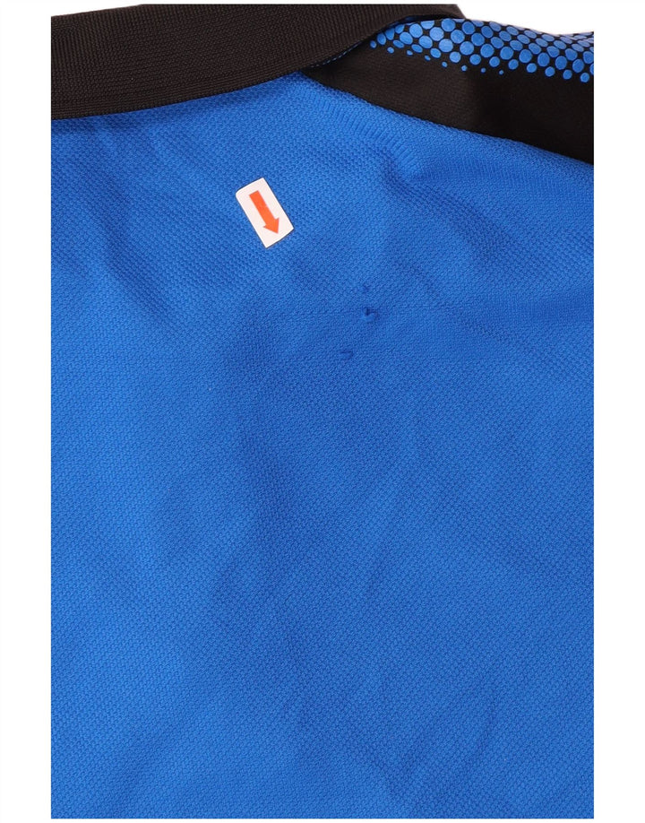 PUMA Polo gráfico para hombre poliéster con bloques de color azul grande