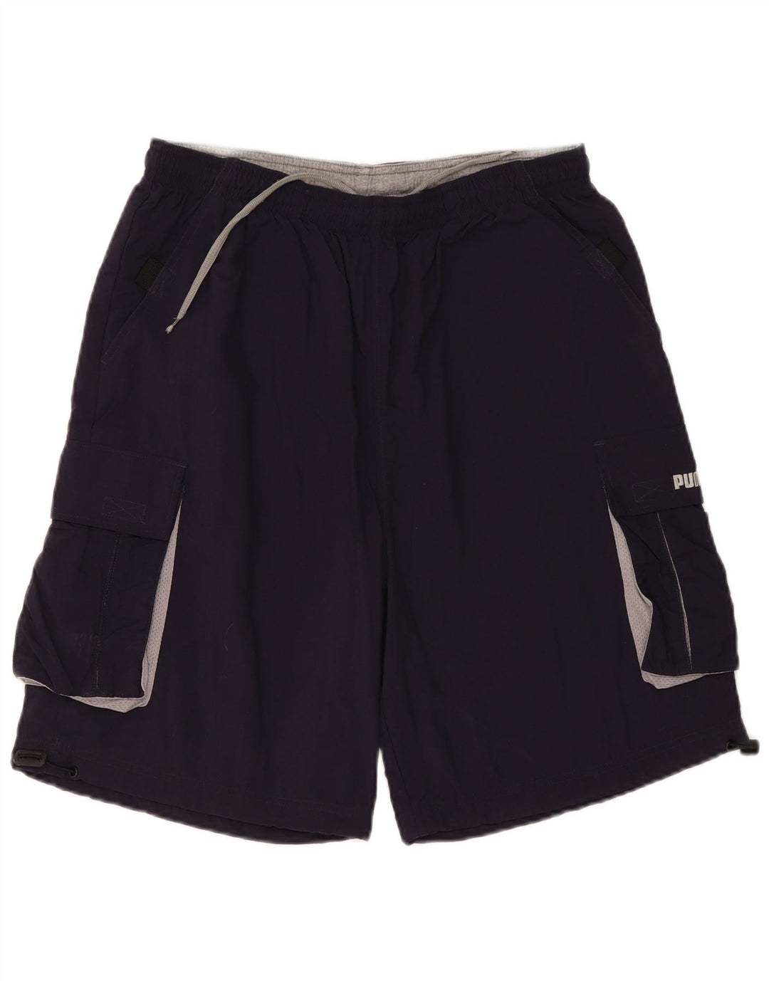 Pantalones cortos deportivos Puma Cargo para hombre, nailon azul marino mediano