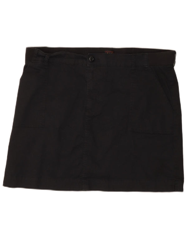 Minifalda Lee de cintura baja para mujer UK 20 2XL W40 Algodón negro