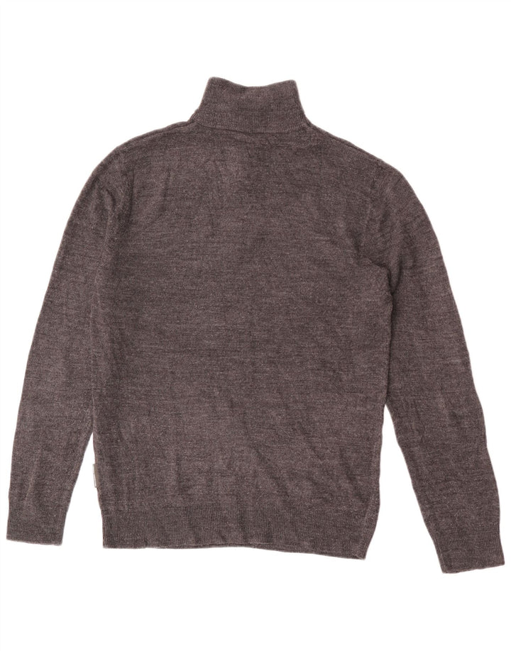 French Connection Jersey De Cuello Con Cremallera Para Hombre Acrílico Moteado Gris Grande