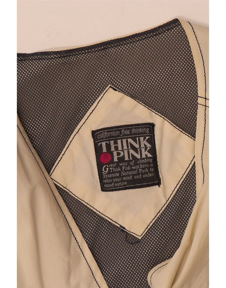 Think Pink Chaleco utilitario para hombre UK 42 XL Beige