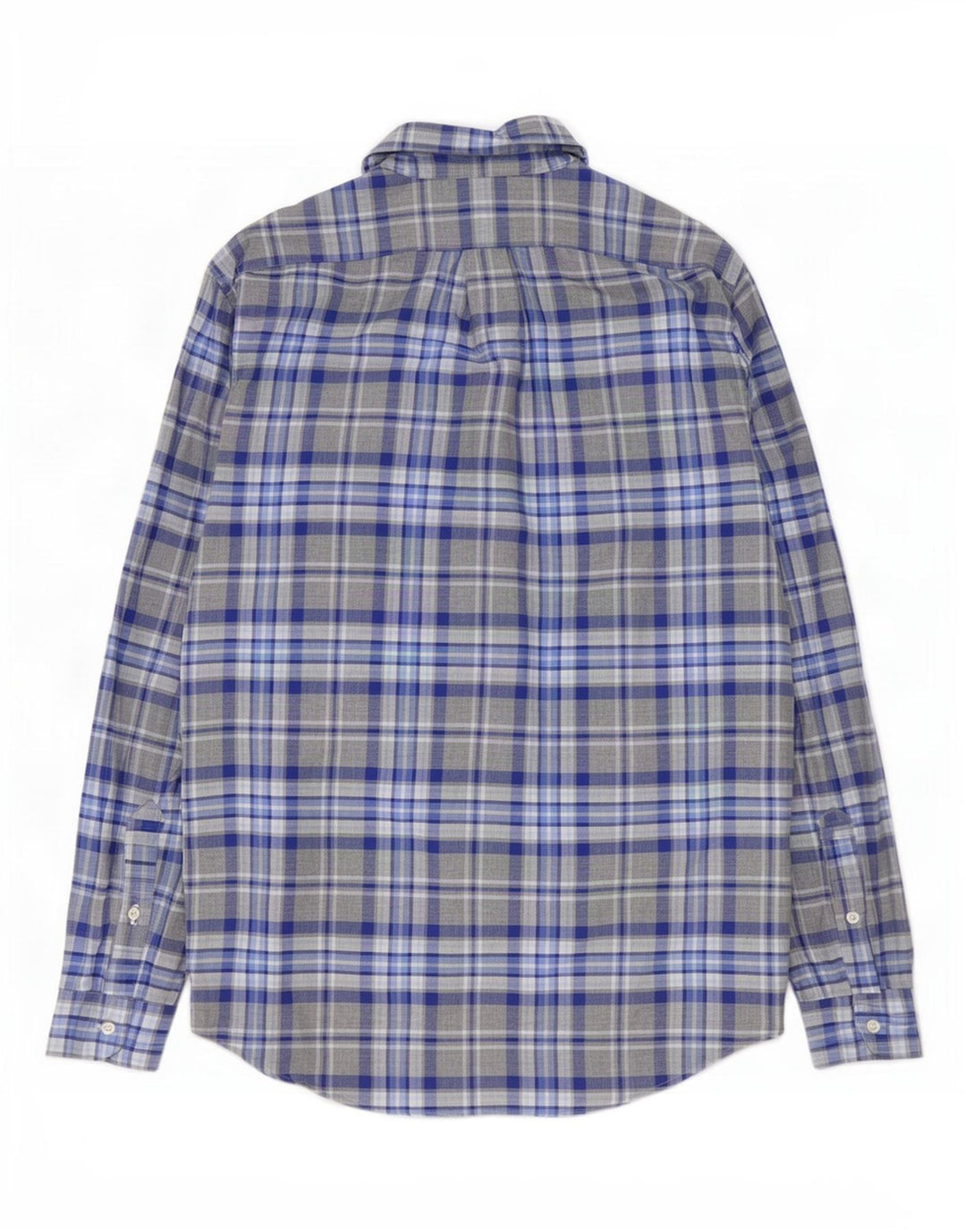 Ralph Lauren Camisa personalizada para hombre de algodón a cuadros grises grandes