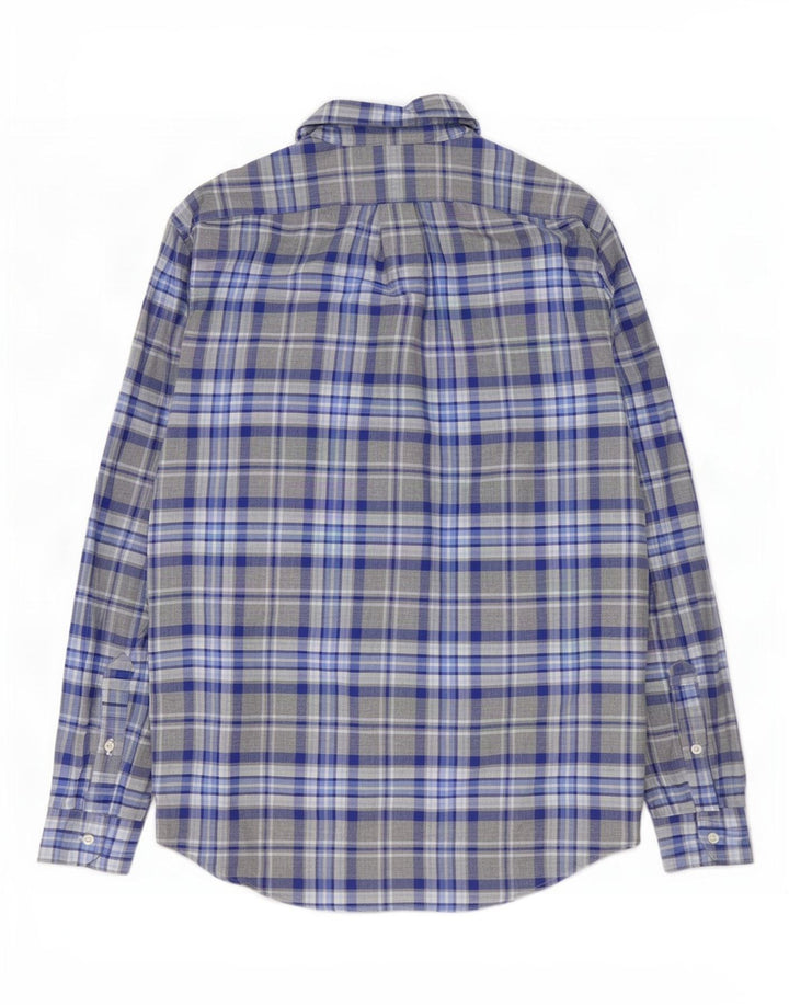 Ralph Lauren Camisa personalizada para hombre de algodón a cuadros grises grandes
