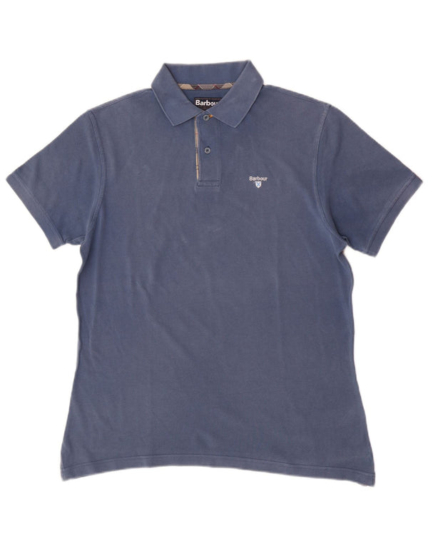 Polo Barbour Para Hombre Azul Grande