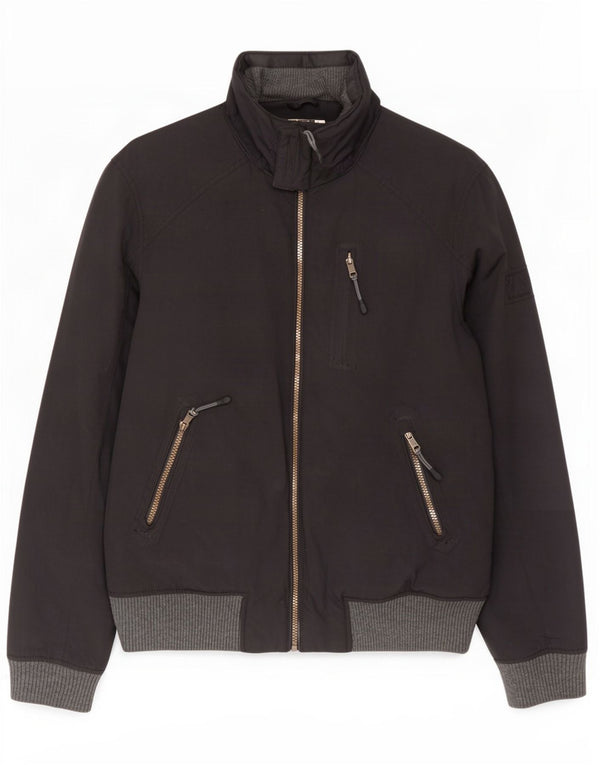 Chaqueta bomber con capucha para hombre Fat Face UK 36 Small Nylon negro